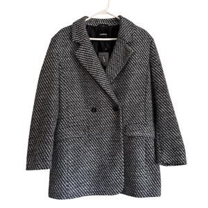 Express Womens Tweed Blazer Coat Jacket Career Professional Office Corpcore